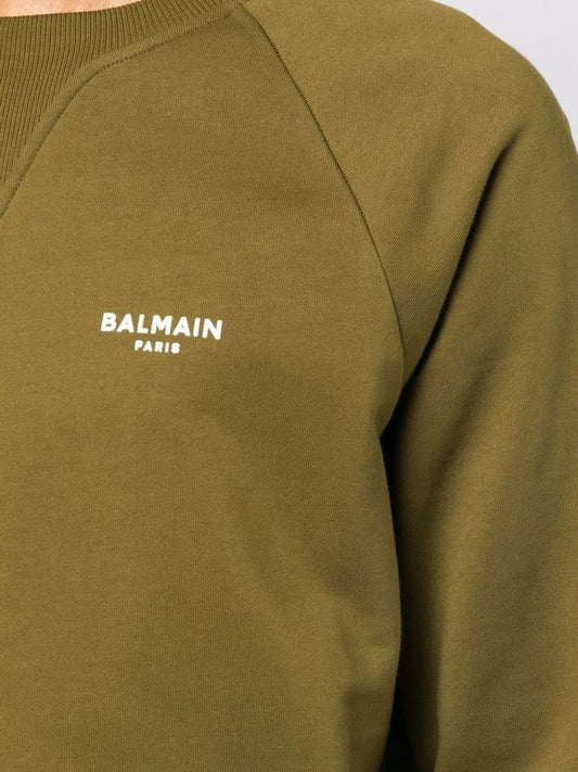 Balmain Logo-Print Cotton Knit Sweatshirt