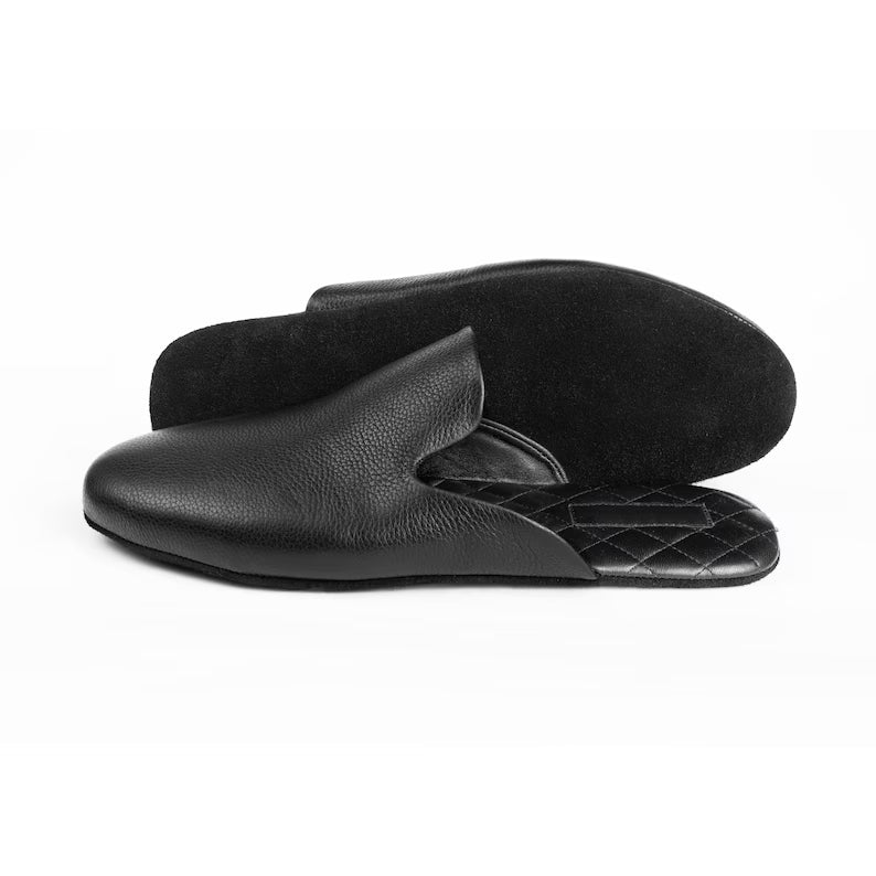 Men's Leather House Slippers Bosaco