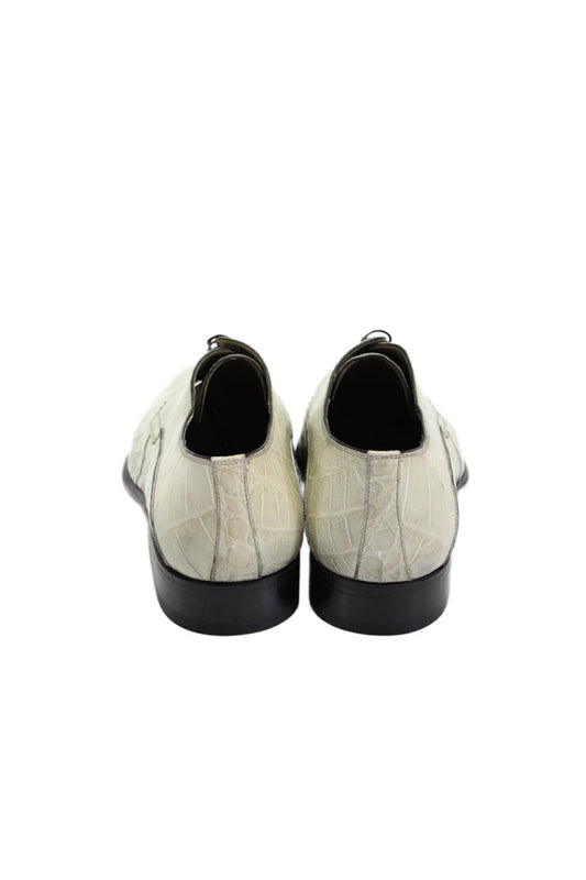 Andrea Tardini Mens Genuine Alligator Leather Lace-Up Oxford