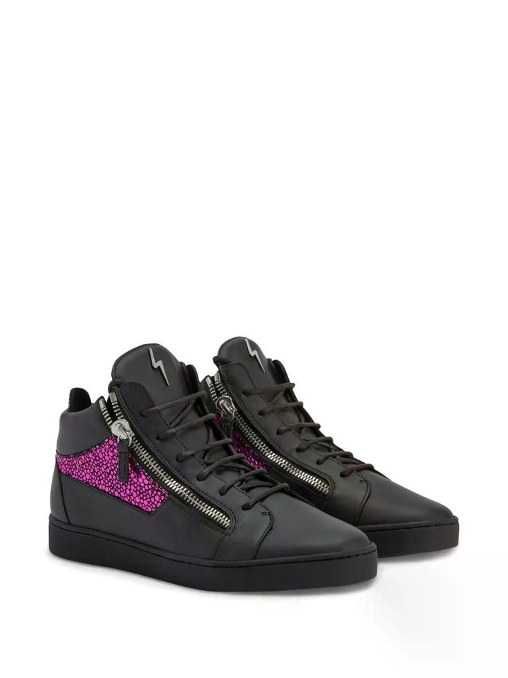 Giuseppe Zanotti Kriss Leather Mid-top Sneakers