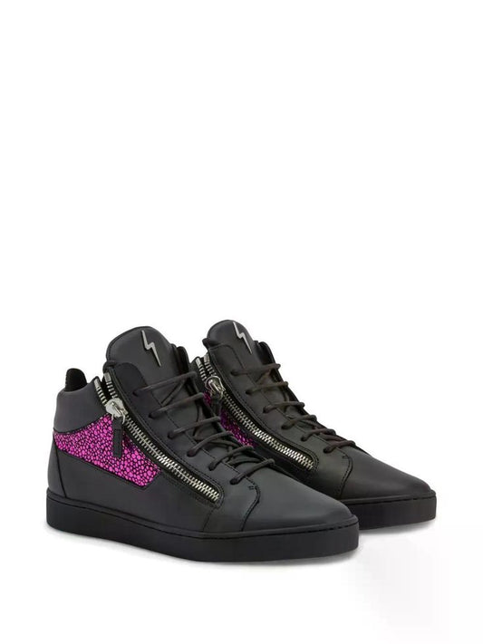 Giuseppe Zanotti Kriss Leather Mid-top Sneakers