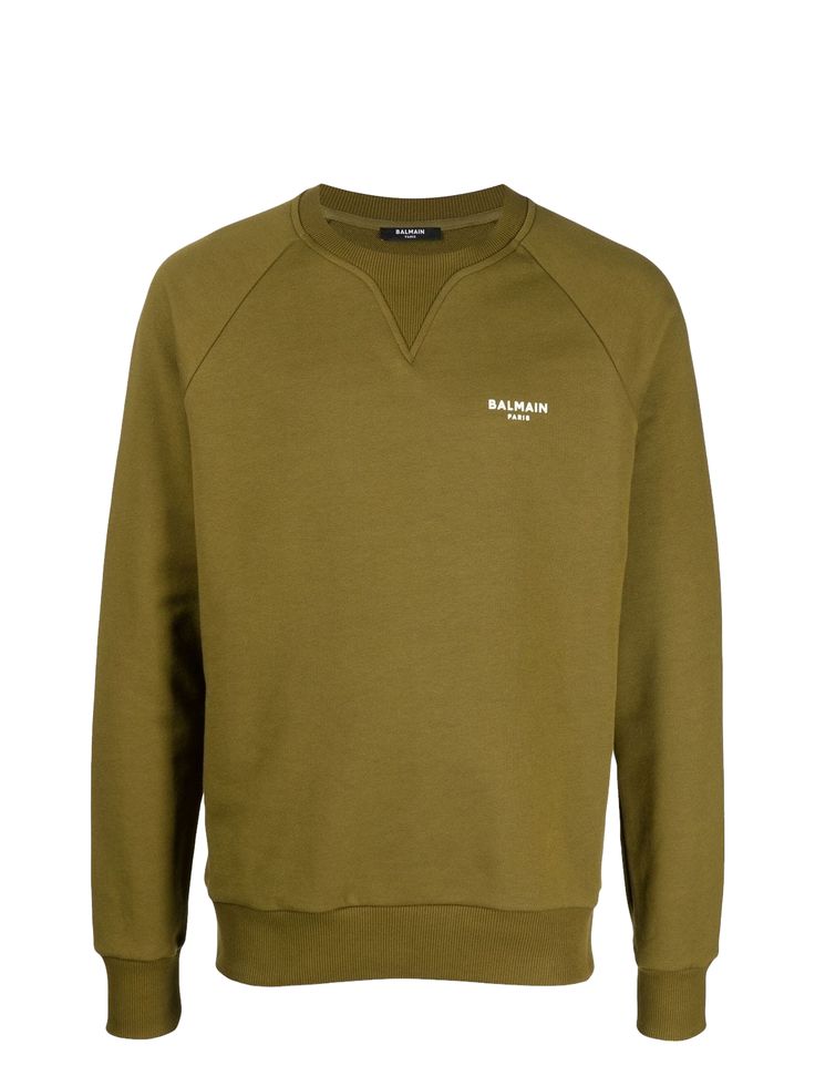 Balmain Logo-Print Cotton Knit Sweatshirt