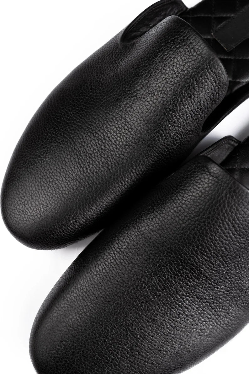 Men's Leather House Slippers Bosaco