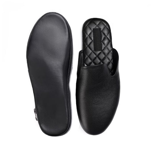 Men's Leather House Slippers Bosaco