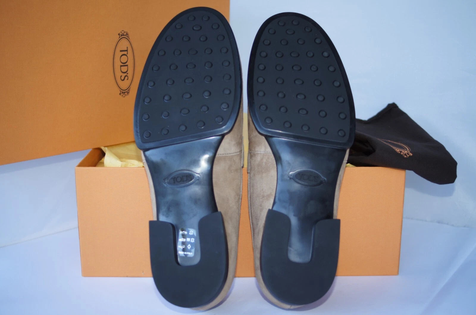 Tod's Men's Shoes Loafers Piastr Logo Brown Suede
