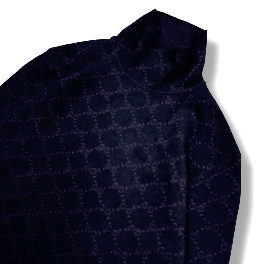 Gucci Cashmere Black Knit Sweater Long Sleeve Casual