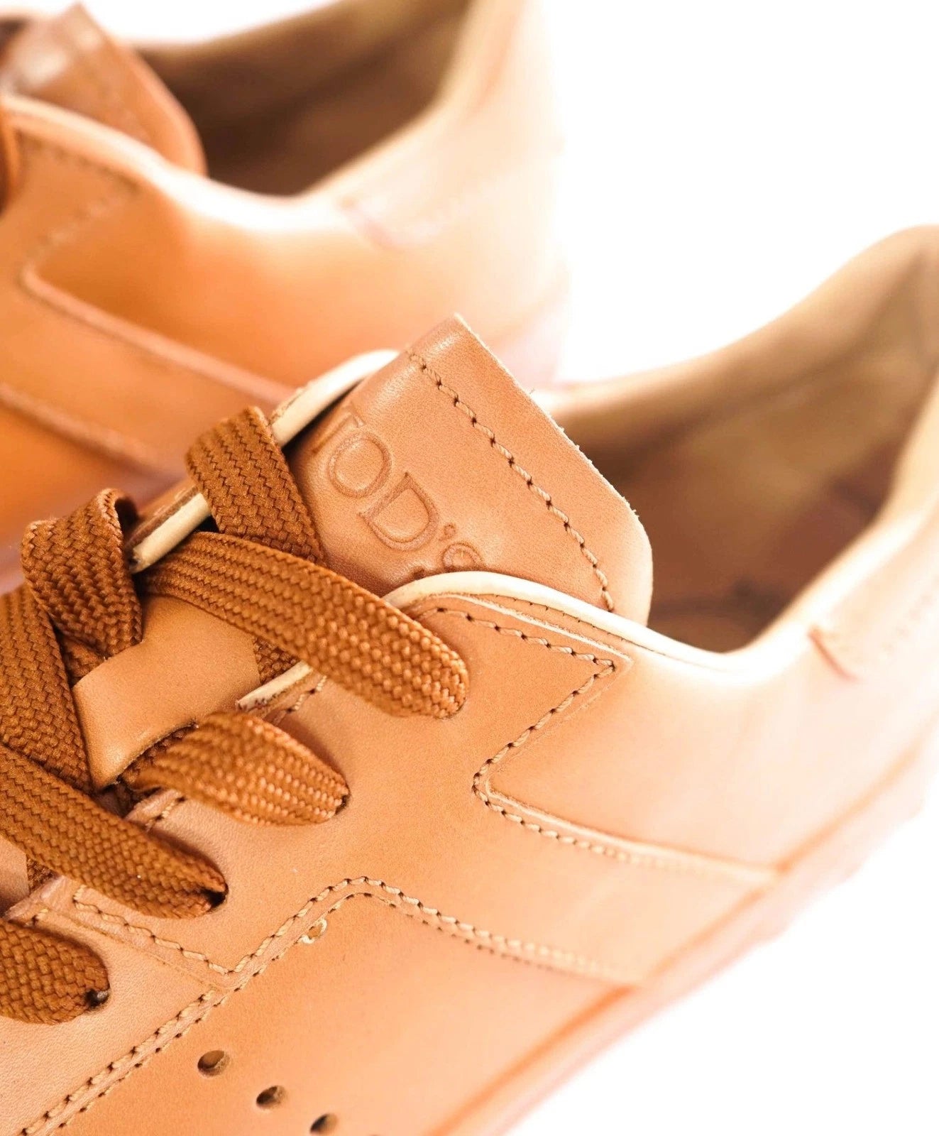 TOD'S - T LOGO Leather Brown Sneakers