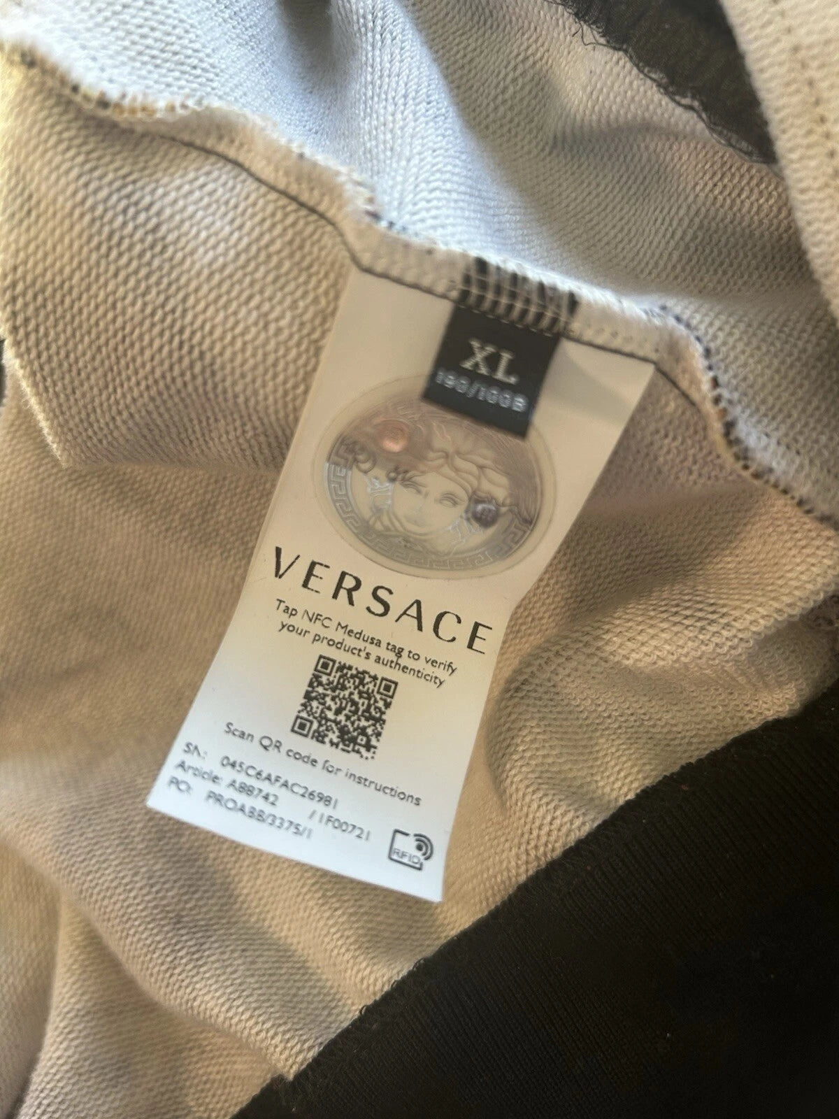 Versace Mens Amplified Medusa Logo Zip Hoodie Sweater Black Gold