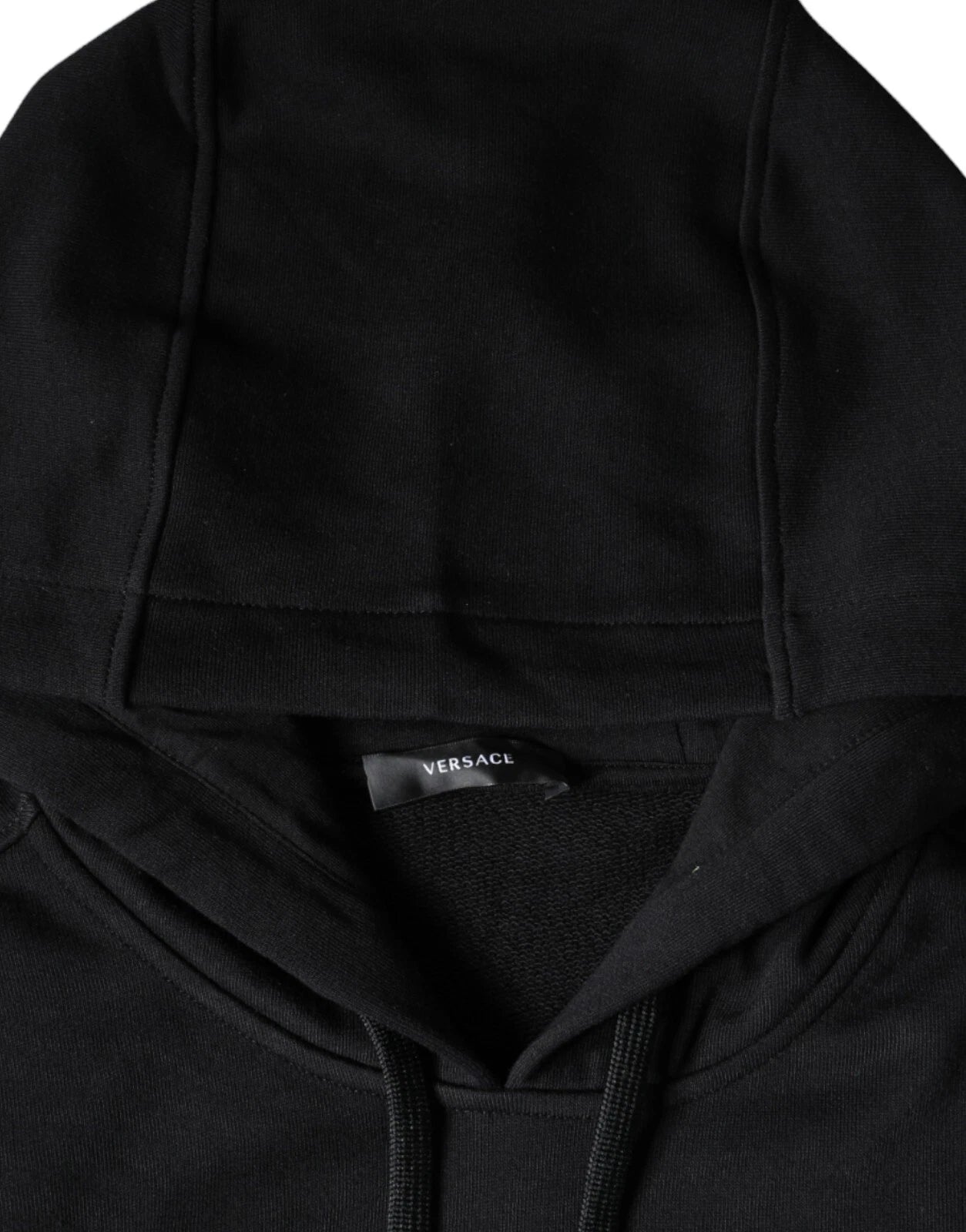 VERSACE Sweater Black Medusa Print Cotton Hoodie Pullover Sweatshirt