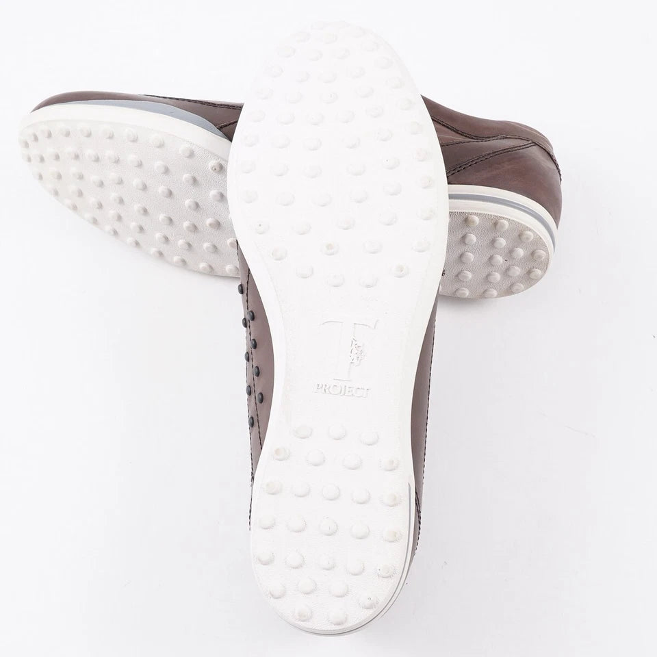 Tod's Brown Smooth Calf Leather Sneakers