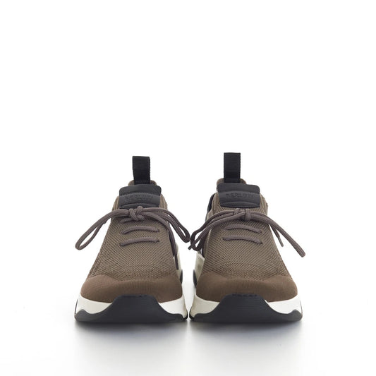 BERLUTI Shadow Scritto Knit And Lagoon Calf Sneaker