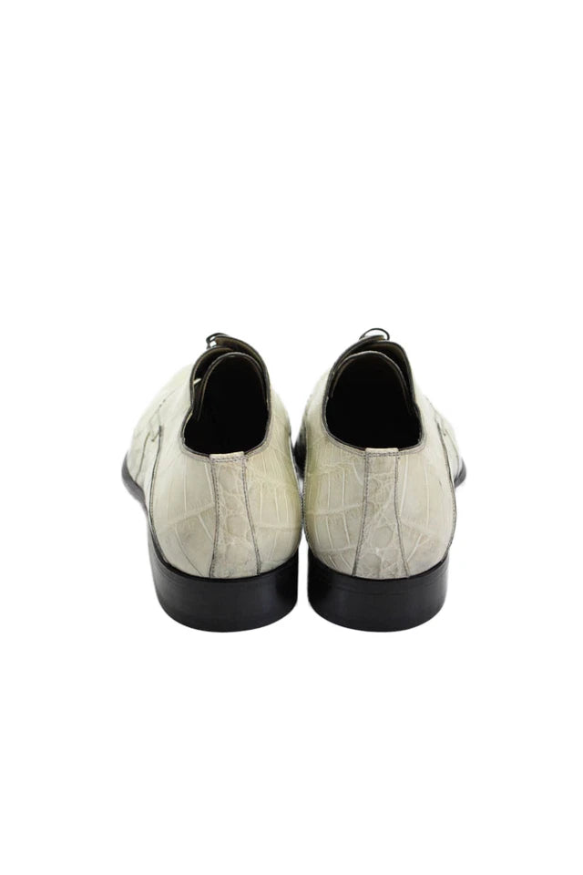 Andrea Tardini Mens Genuine Alligator Leather Lace-Up Oxford