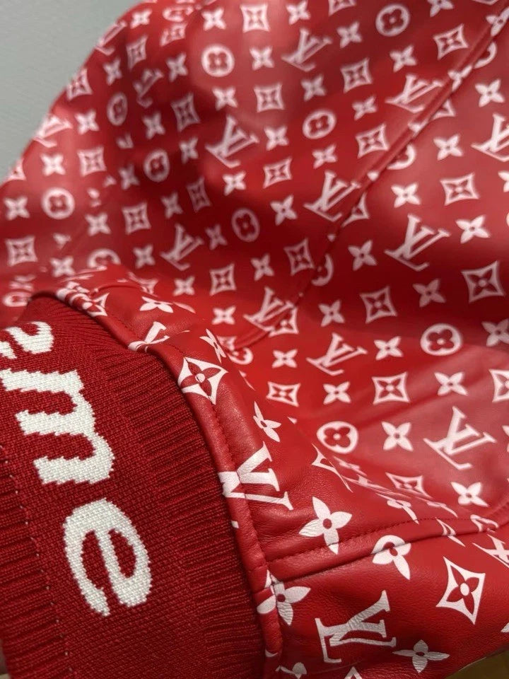 Luxurious Louis Vuitton Red Leather Jacket