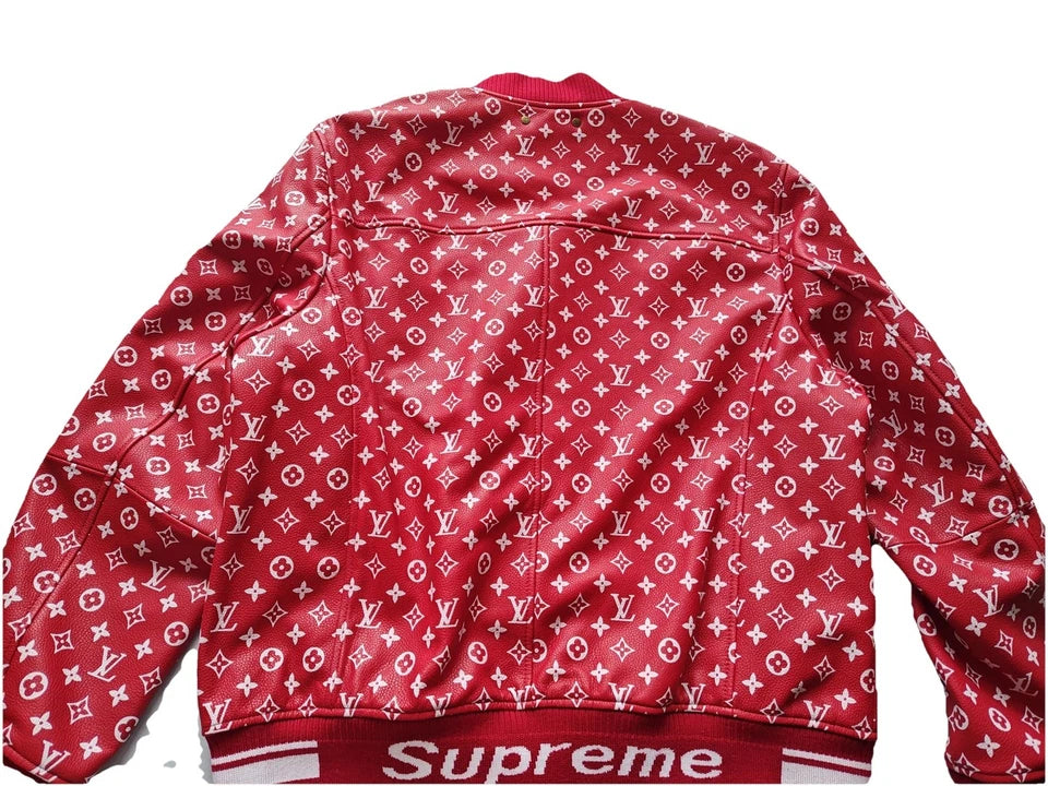 Luxurious Louis Vuitton Red Leather Jacket