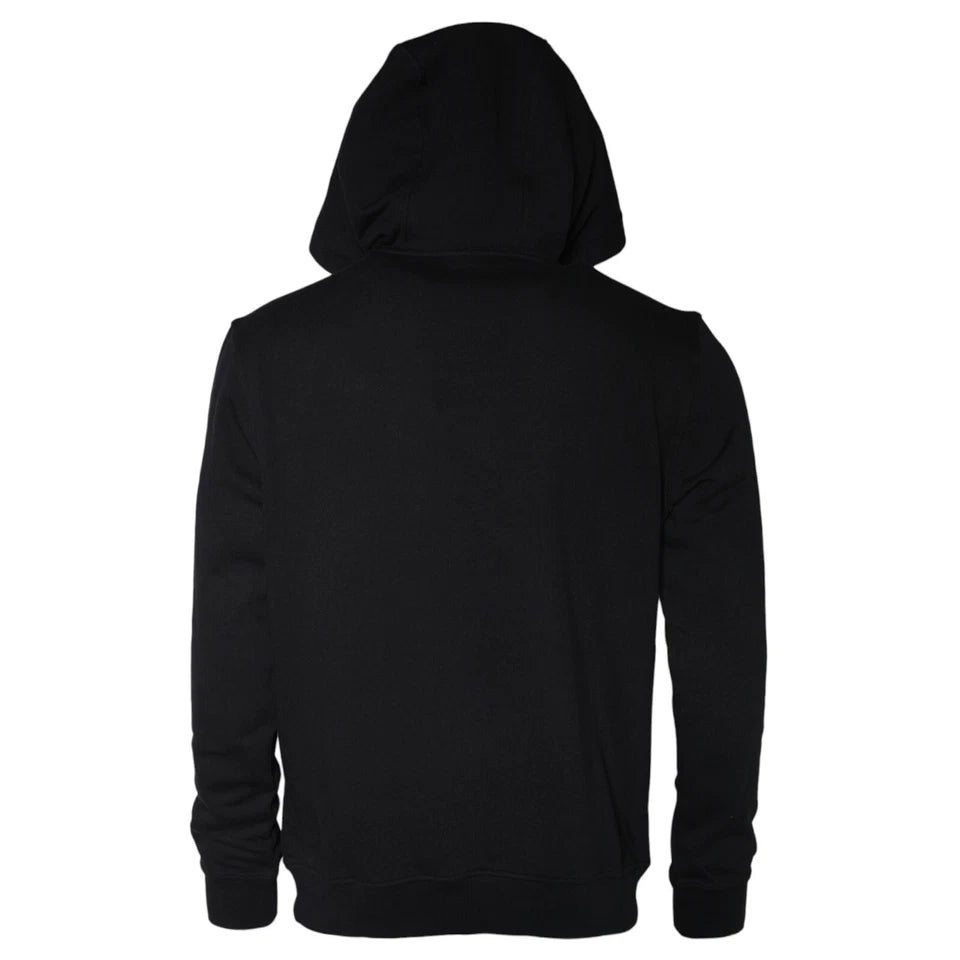 VERSACE Sweater Black Medusa Print Cotton Hoodie Pullover Sweatshirt