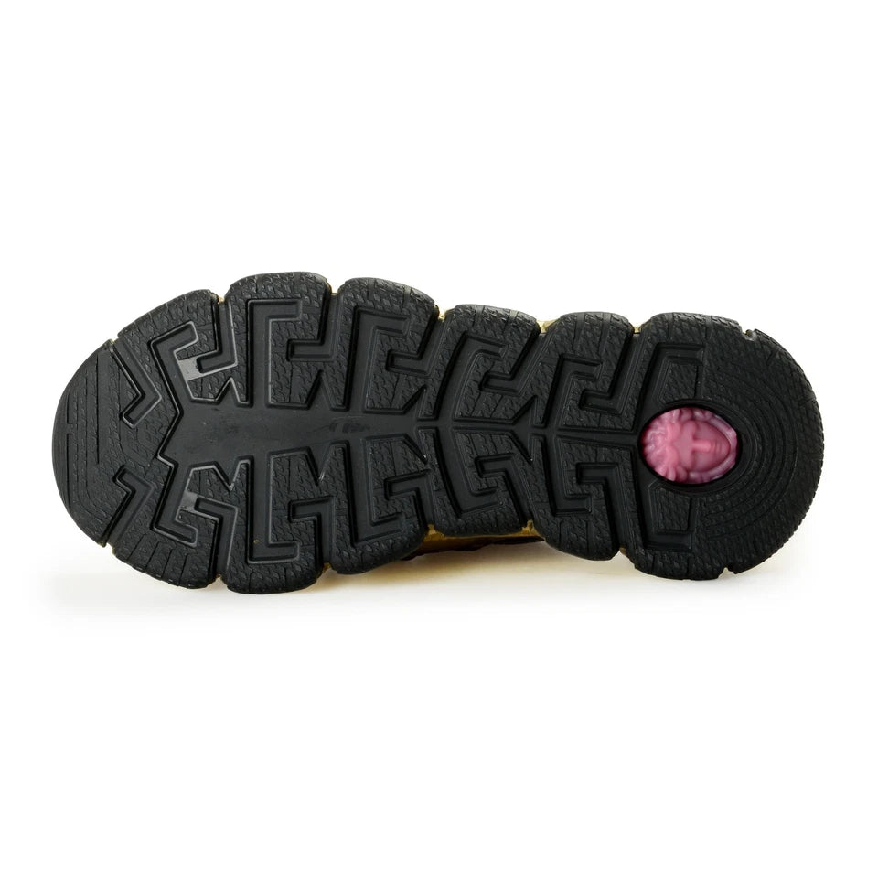 Versace Men's Black & Gold Logo Leather