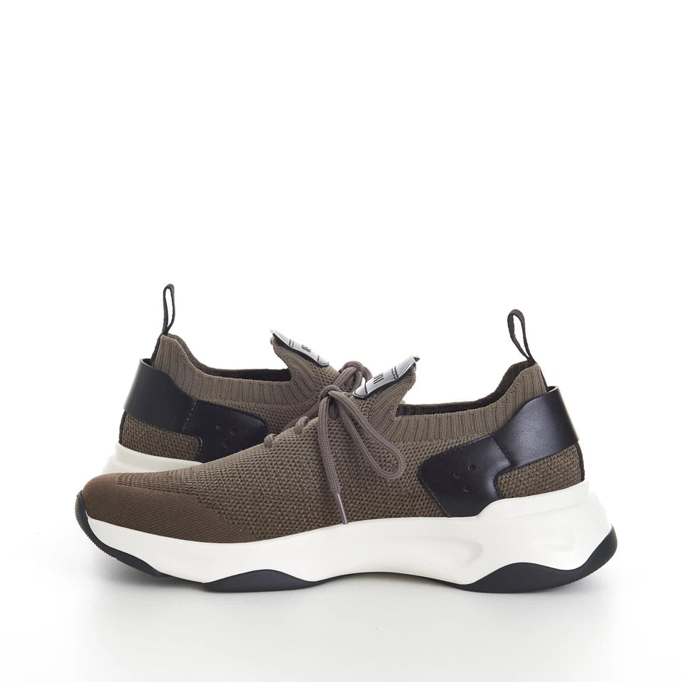 BERLUTI Shadow Scritto Knit And Lagoon Calf Sneaker